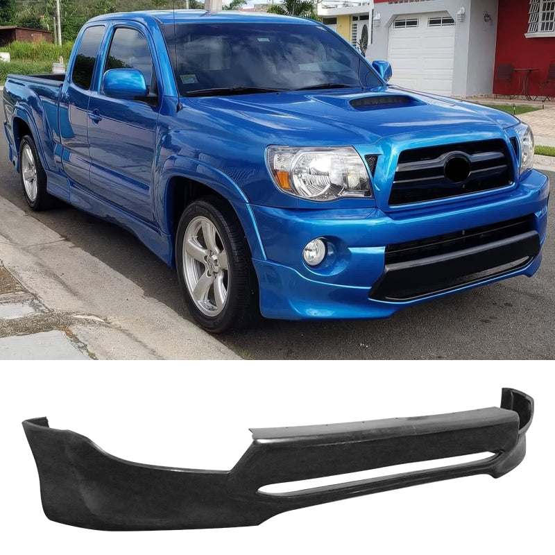 2005-2011 Toyota Tacoma IKON Style Unpainted 2PCS Front Bumper Lip PU