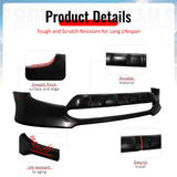 2016-2023 Toyota Tacoma IKON Style Unpainted Black Front Bumper Lip PU Polyurethane Air Dam Chin Lower Spoiler Splitter 2PCS