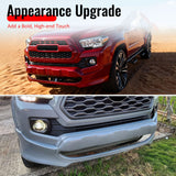 2016-2023 Toyota Tacoma IKON Style Unpainted Black Front Bumper Lip PU Polyurethane Air Dam Chin Lower Spoiler Splitter 2PCS