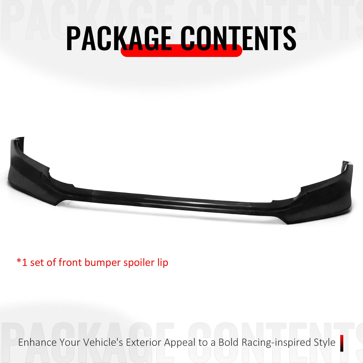2016-2023 Toyota Tacoma IK Style 3PCS Front Bumper Lip Unpainted PU