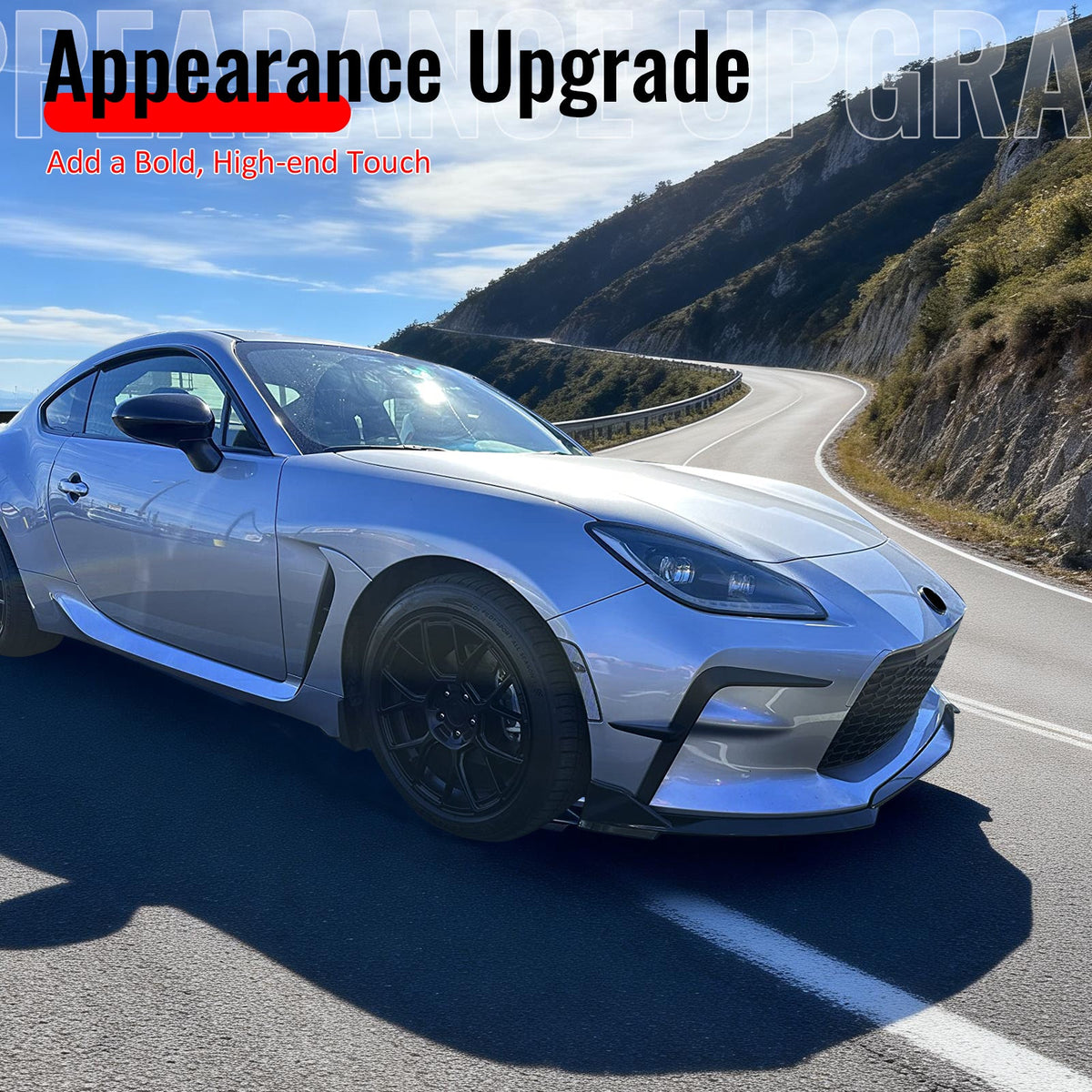 2022-2026 Toyota GR86 T Style Gloss Black Front Bumper Lip Spoiler PP