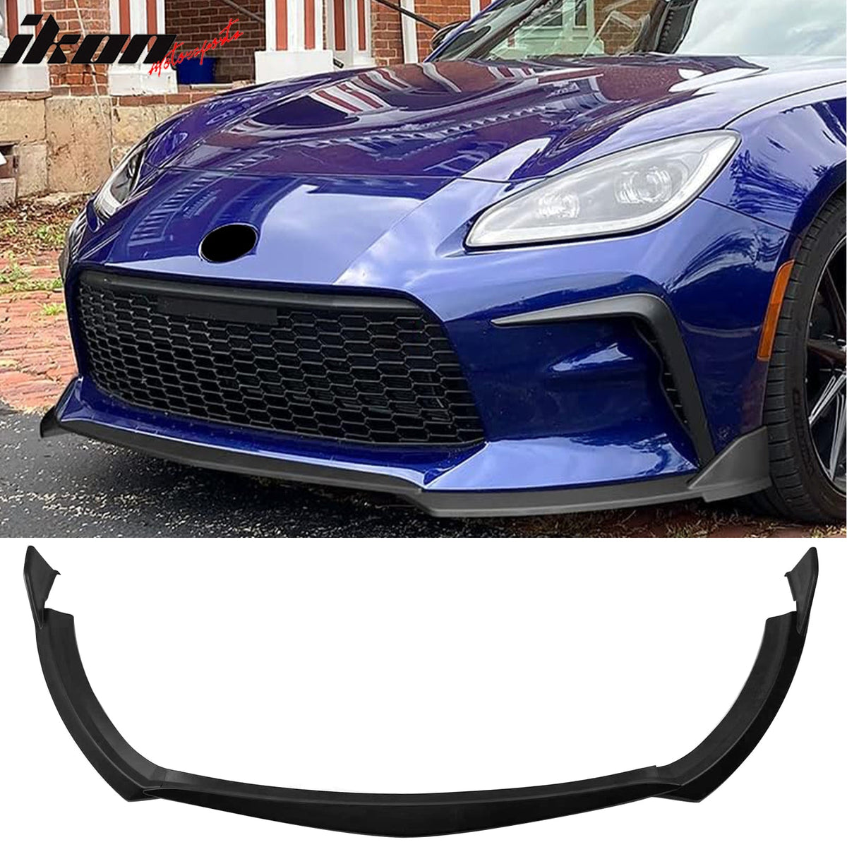 2022-2026 Toyota GR86 T Style Matte Black Front Bumper Lip Spoiler PP