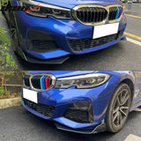 Universal V3 Style Unpainted 2PC Front Bumper Lip Spoiler Splitter PU