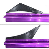 Universal 4PC Carbon Fiber Print Canards PU Front Bumper Lip Splitter