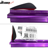 Universal 4PC Black Carbon Fiber Print Front Lip Splitter Canards Fin