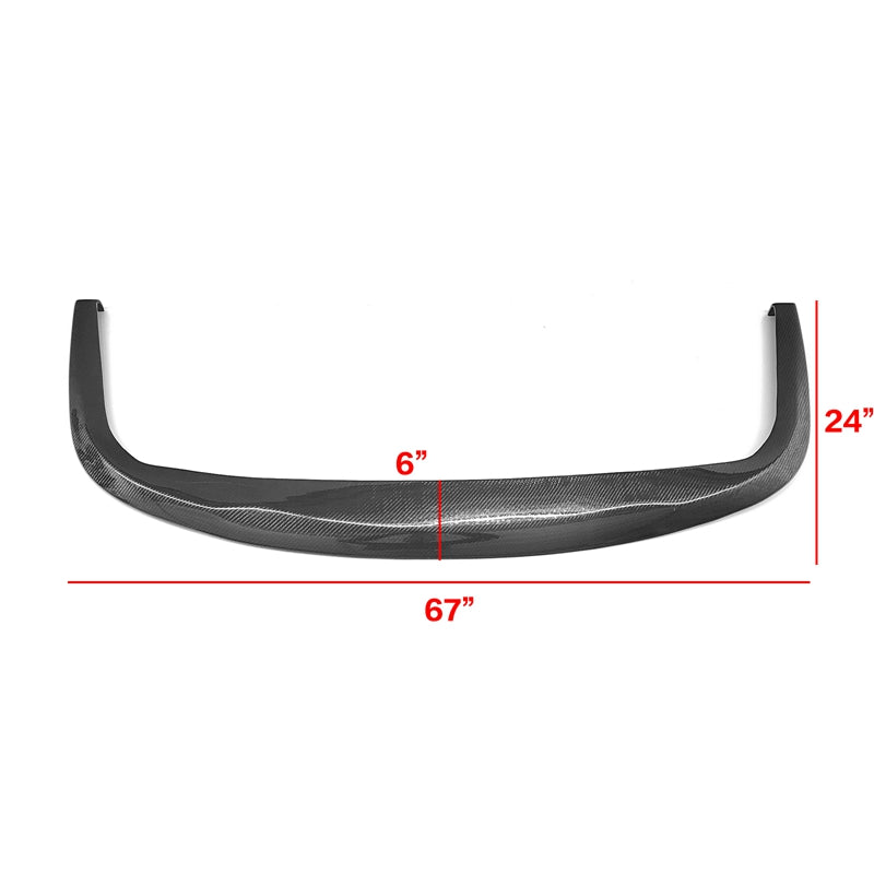 Fits Universal 1PC CS STI  Style Carbon Fiber Black Front Bumper Lip