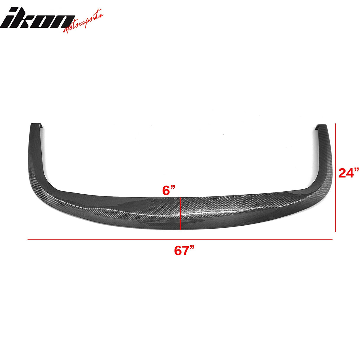 Fits Universal 1PC CS STI  Style Carbon Fiber Black Front Bumper Lip