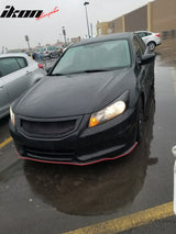 Universal 100" Inch Type 1 Front Bumper Lip Spoiler Black Red Trim