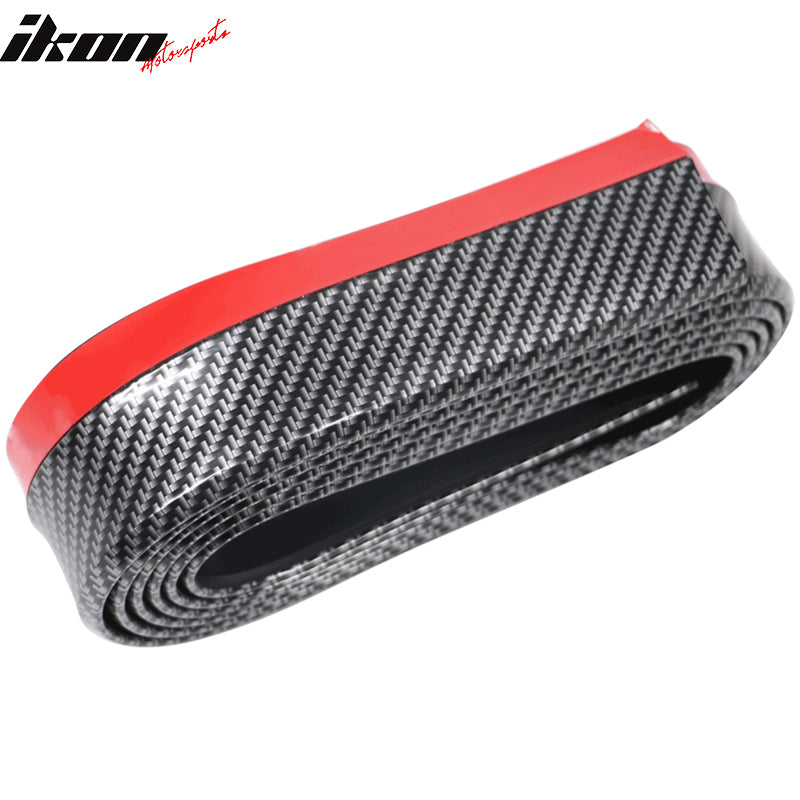 Universal Fitment Carbon Fiber Print CFL Front Bumper Chin Lip PVC