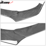 Universal 62"-66" Adjustable B Style CF Print Front Bumper Lip 3PCS