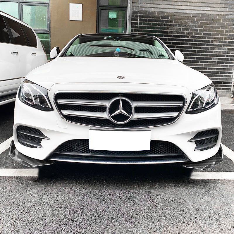 Universal 2PC Carbon Fiber Print Front Bumper Lip Splitter