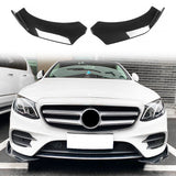 Universal Gloss Black Front Lip Splitter Chin Spoiler Air Dam 2PC