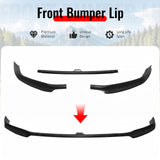 2010-2014 Volkswagen GTI MK6 EC Style Unpainted Black Front Bumper Lip PU 3PCS