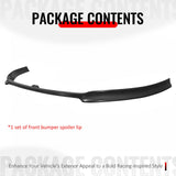 2010-2014 Volkswagen GTI MK6 EC Style Unpainted Black Front Bumper Lip PU 3PCS