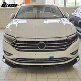 2019-2021 Volkswagen Jetta IKON V1 Style Gloss Black Front Bumper Lip PP 3PCS