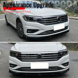 2019-2021 Volkswagen Jetta IKON V2 Style Gloss Black Front Bumper Lip PP 4PCS