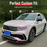 2022-2024 Volkswagen Tiguan R-Line IKON Style Gloss Black Front Bumper Lip PP 4PCS