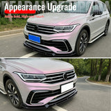 2022-2024 Volkswagen Tiguan R-Line IKON Style Gloss Black Front Bumper Lip PP 4PCS