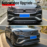 2022-2024 Volkswagen Tiguan SE S Wolfsburg IKON Style Gloss Black Front Bumper Lip PP