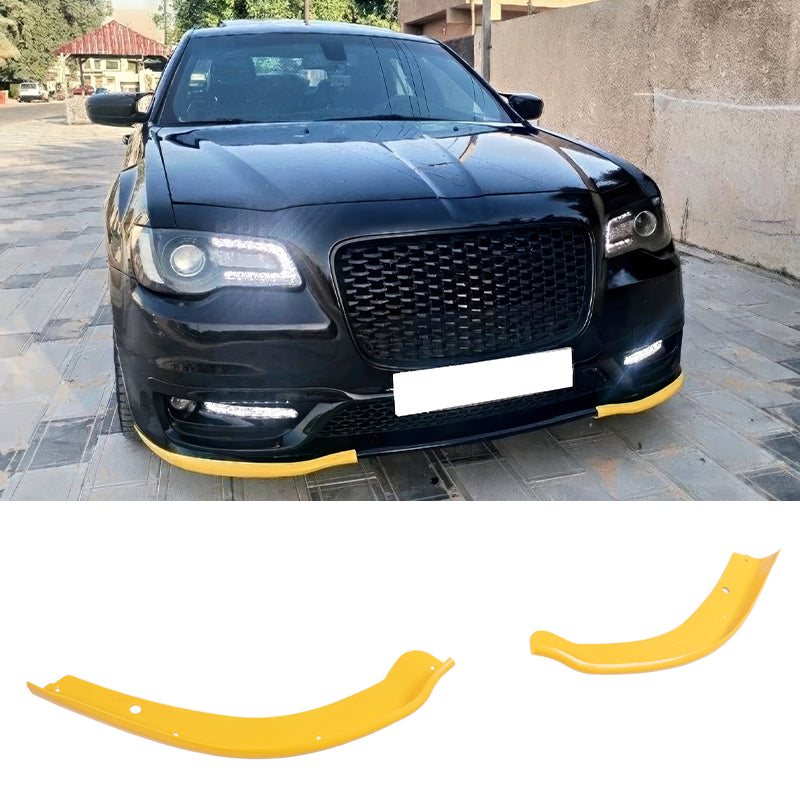 2015-2023 Chrysler 300 OE Style Yellow Front Side Corner Splitters ABS