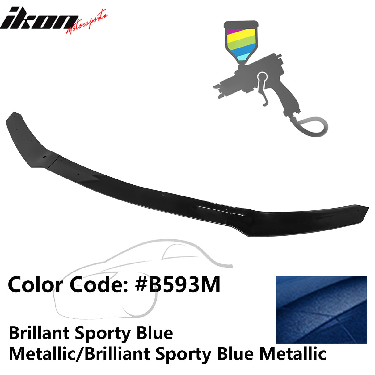 2017-2021 Honda Civic Hatchback HFP Style Front Bumper Lip PP 3PCS