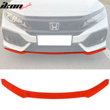 2017-2021 Honda Civic Hatchback HFP Style Front Bumper Lip PP 3PCS