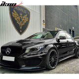 Fits 14-16 Benz CLA Class Front Splitter w/ Hardware PP & Red Rods