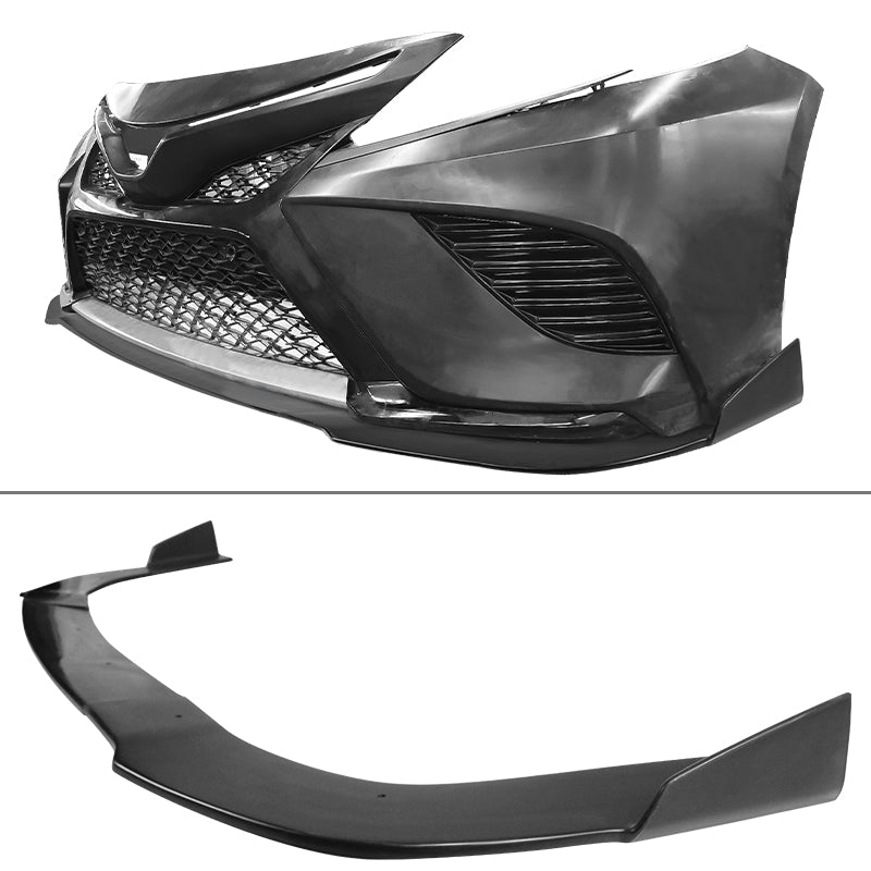 Front Bumper Lip Spoiler for Toyota Camry SE 2018-2020 IKON Style PU 3PC