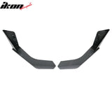 2018-2023 Ford Mustang Ecoboost & GT 2PCS Front Bumper Lip Side Corner Spoiler Winglets Splitter GT500 Style Painted Carbon Fiber Print ABS Plastic