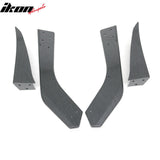 2018-2023 Ford Mustang Ecoboost & GT 2PCS Front Bumper Lip Side Corner Spoiler Winglets Splitter GT500 Style Painted Carbon Fiber Print ABS Plastic