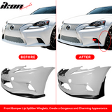 2014-2016 Lexus IS F Sport JDM Unpainted Front Bumper Winglets PU