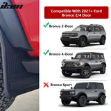 2021-2025 Ford Bronco Black 4PCS Front Rear Mud Flaps Splash Guards