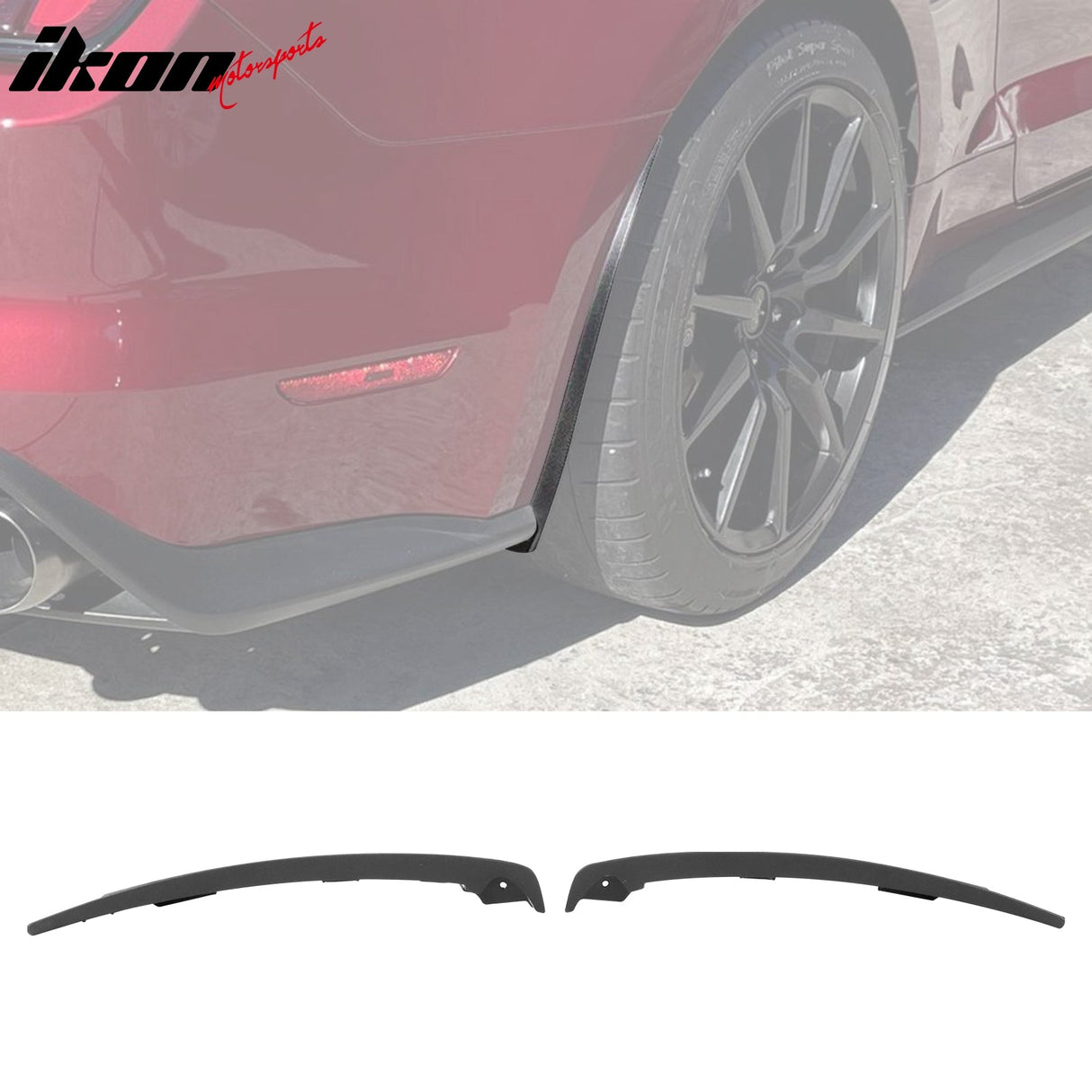 2015-2023 Ford Mustang Black 2PCS Front Rear Mud Flaps Splash Guards
