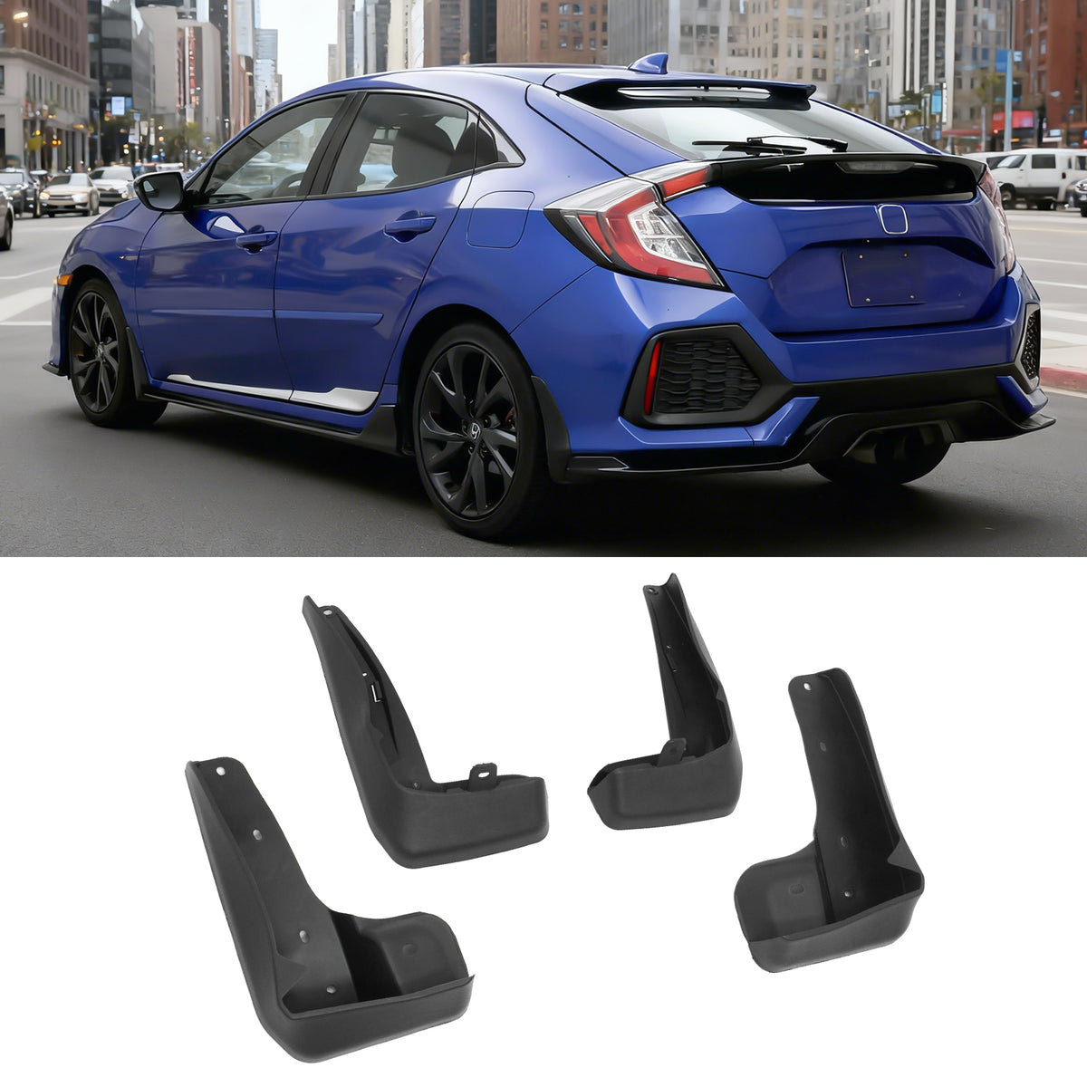 2017-2021 Honda Civic Sport Hatchback Fender Mud Flaps Splash Guard PP