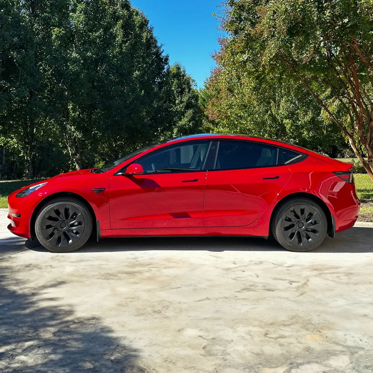 2017-2023 Tesla Model 3 Matte Black Fender Mud Guards Splash Flaps PP