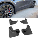 Black OE Fender Mud Guards Splash Flaps for Tesla Model Y 2020-2024 TPE