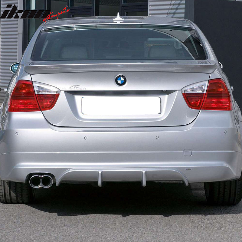 2005-2012 BMW E90 3-Series 4Dr Sedan Rear Bumper Lip Spoiler PU