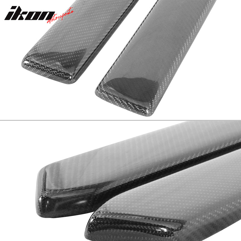 2010-2014 Ford Mustang Rear Bumper Side Splitters 2PC Carbon Fiber