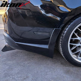 2010-2012 Ford Mustang V6 Unpainted Black Rear Bumper Lip Aprons PU