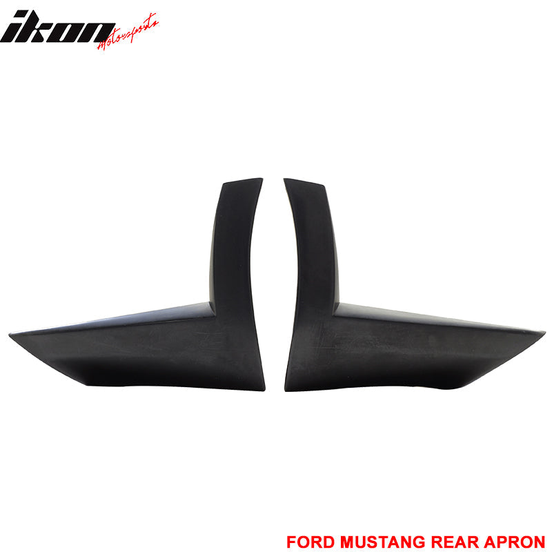 2010-2012 Ford Mustang V6 Unpainted Black Rear Bumper Lip Aprons PU