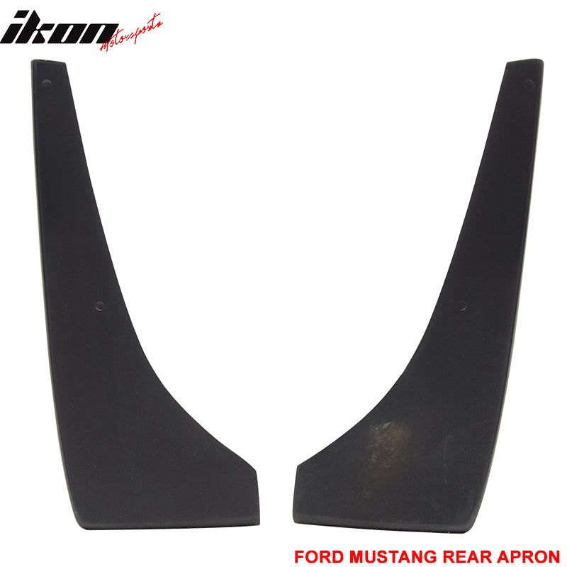 2010-2012 Ford Mustang V6 Unpainted Black Rear Bumper Lip Aprons PU