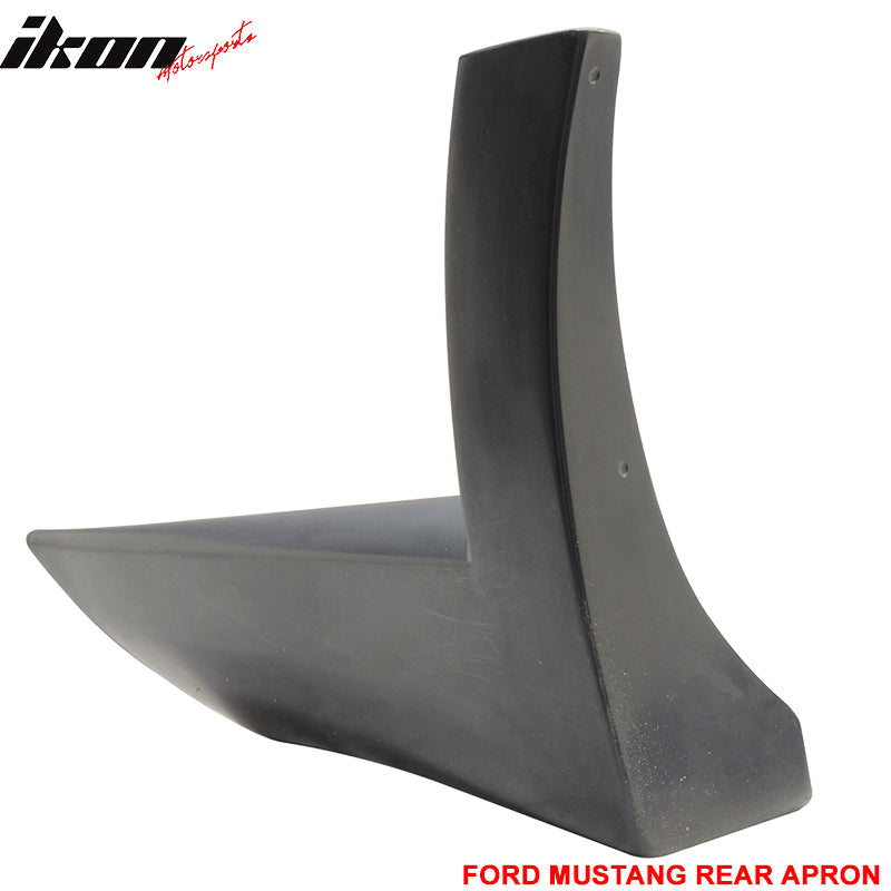 2010-2012 Ford Mustang V6 Unpainted Black Rear Bumper Lip Aprons PU