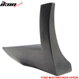 2010-2012 Ford Mustang V6 Unpainted Black Rear Bumper Lip Aprons PU