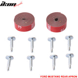 2010-2012 Ford Mustang V6 Unpainted Black Rear Bumper Lip Aprons PU