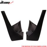 2013-2014 Ford Mustang X Style Rear Bumper Lip Spoiler Side Aprons 2PC