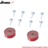 2013-2014 Ford Mustang X Style Rear Bumper Lip Spoiler Side Aprons 2PC