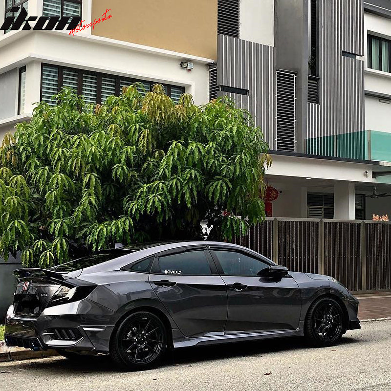 2016-2021 Honda Civic Sedan HF-P Style Rear Bumper Lip Splitter PP