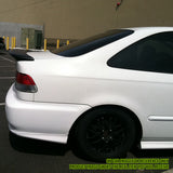1999-2000 Honda Civic Jdm 2PC Style Unpainted Black Rear Bumper Lip PU