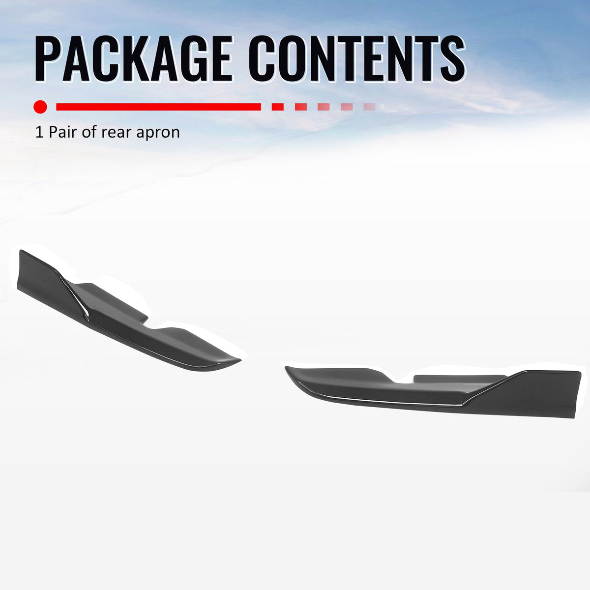 2024-2026 Hyundai Elantra N & N Line IKON Style Rear Bumper Lip Aprons Gloss Black ABS