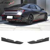 2024-2026 Hyundai Elantra N & N Line IKON Style Rear Bumper Lip Aprons Gloss Black ABS